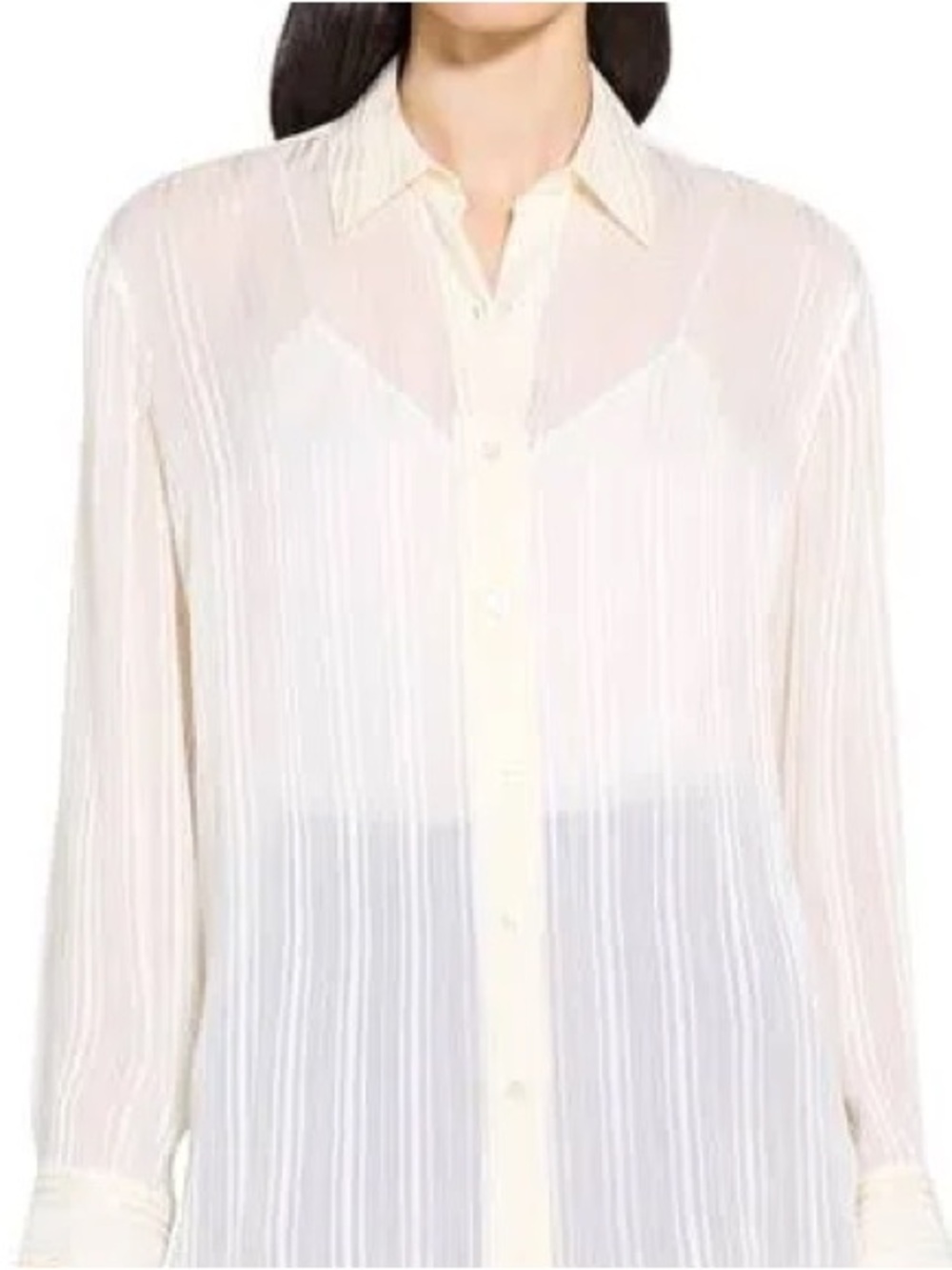 Me+Em white organic cotton button down shirt size 8 US/40 EU excellent condition